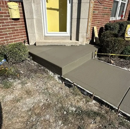 Commercial Sidewalk Repair fresh pour and finish, Seattle project