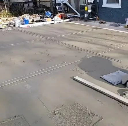 Cured and sealed result of a garage floor repair job, Seattle